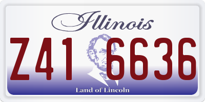 IL license plate Z416636