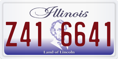 IL license plate Z416641