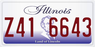 IL license plate Z416643