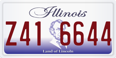 IL license plate Z416644