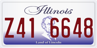 IL license plate Z416648
