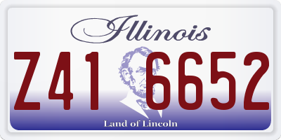 IL license plate Z416652