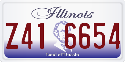 IL license plate Z416654