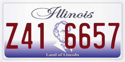 IL license plate Z416657