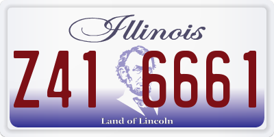 IL license plate Z416661