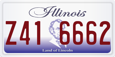 IL license plate Z416662