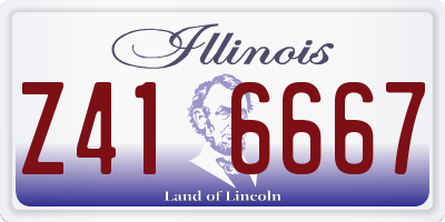 IL license plate Z416667
