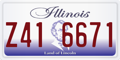 IL license plate Z416671