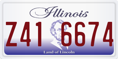 IL license plate Z416674