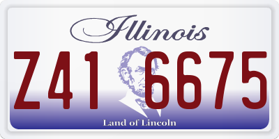IL license plate Z416675