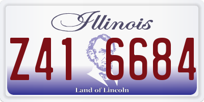 IL license plate Z416684