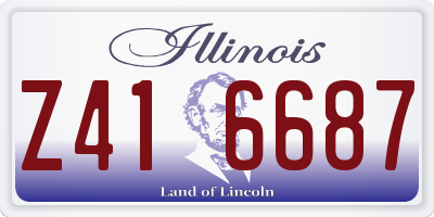 IL license plate Z416687