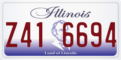 IL license plate Z416694