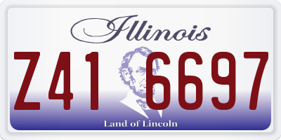 IL license plate Z416697