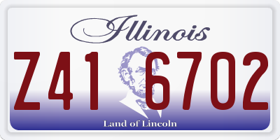 IL license plate Z416702