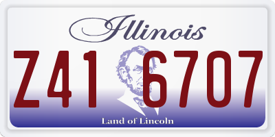 IL license plate Z416707