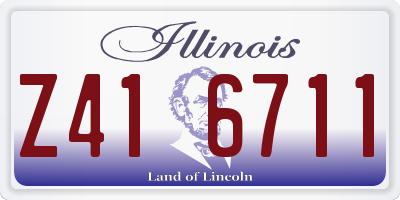 IL license plate Z416711