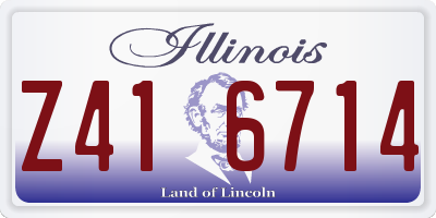 IL license plate Z416714