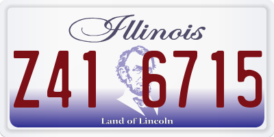 IL license plate Z416715