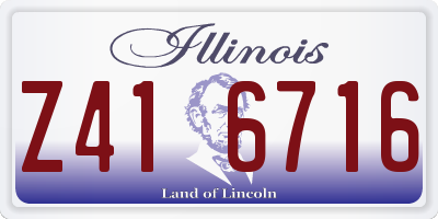 IL license plate Z416716