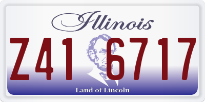 IL license plate Z416717