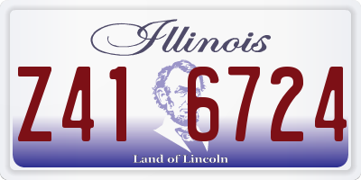 IL license plate Z416724
