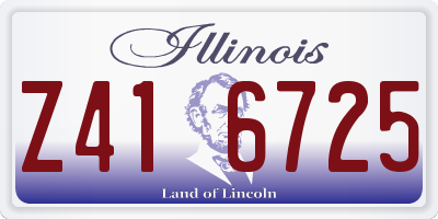 IL license plate Z416725