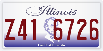 IL license plate Z416726