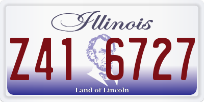 IL license plate Z416727