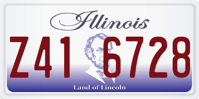 IL license plate Z416728