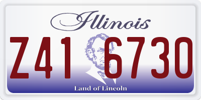 IL license plate Z416730