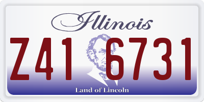 IL license plate Z416731