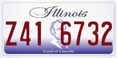 IL license plate Z416732