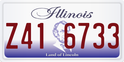 IL license plate Z416733