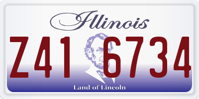 IL license plate Z416734