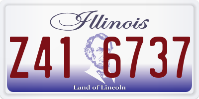 IL license plate Z416737