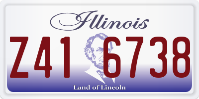 IL license plate Z416738