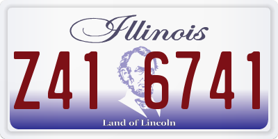 IL license plate Z416741