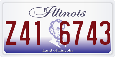 IL license plate Z416743