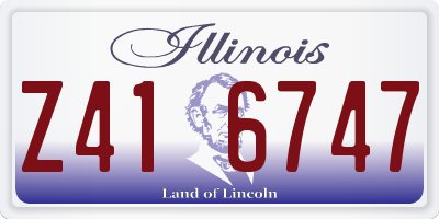 IL license plate Z416747