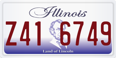 IL license plate Z416749