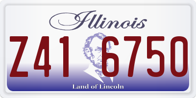 IL license plate Z416750