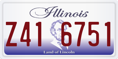 IL license plate Z416751