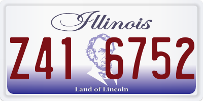 IL license plate Z416752