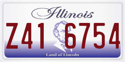 IL license plate Z416754