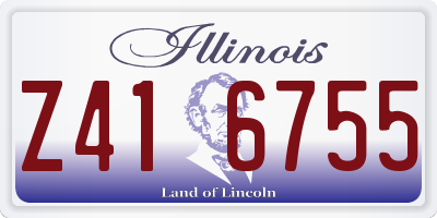IL license plate Z416755