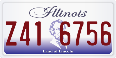 IL license plate Z416756