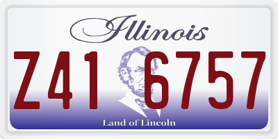 IL license plate Z416757