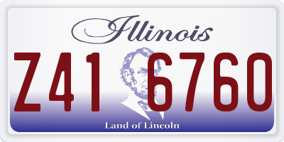 IL license plate Z416760
