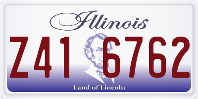 IL license plate Z416762